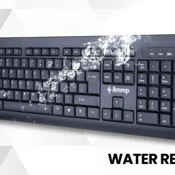 AMMP KB-031W Keyboard Wired USB Standard Desktop Keyboard Compatible with Desktop, Laptop, Mac Easy to Use,Plug and Play,Quick, Comfy Durable body image 2