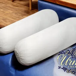 Round Microfibre Solid Bolster Pack of 2-image-23
