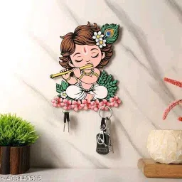 Little Krishna Wall Key Hanger for Living Room | Home Decor 11.5' x 5.5' Inch-image-46