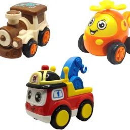 Unbreakable Four-Wheel Drive Friction Powered Diecast Toy Set-C19-18
