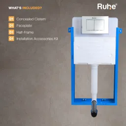 ruhe In-Wall Mechanical Concealed Cistern for Western Commode with Half Frame Dual Flush Tank image 5