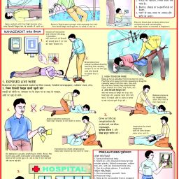 First Aid chart - Electric shock and its Management Photographic Paper-10