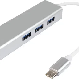SCALEBEE 4 in 1 Type C to RJ45 Hub 10/100Mbps Ethernet LAN with 3 Port USB HUB 3.0 Lan Adapter-18