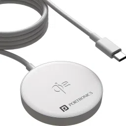 Portronics Quikk 15W Magnetic Wireless Charging Pad,Qi2 Certified, Type C input,For iPhone Charging Pad-image-51