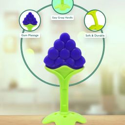 kidbea Apple, Strawberry & Grapes Shape Silicone Baby Teether Teether image 3