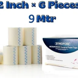 Symopore Surgical Adhesive Microporous Dressing Paper Tape 2inch x 9mtr 6pc First Aid Tape-image-49