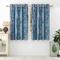 152 cm (5 ft) Polyester Semi Transparent Window Curtain (Pack Of 2)-image-2