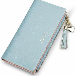 Women Casual, Formal Blue Artificial Leather Wallet - Mini-image-11