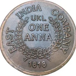 EAST INDIA COMPANY ONE ANNA 1818 BIG SIZE 120 GRAM COIN Medieval Coin Collection-image-59