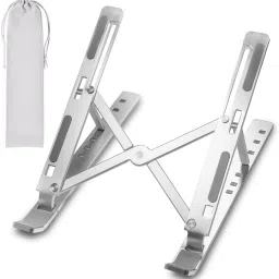 TECHNUV Premium Metal Laptop Stand - Foldable, Height Adjustable Aluminum Stand-Mobile Laptop Stand-image-15