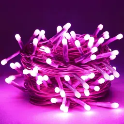 38 LEDs 12 m Pink Steady String Rice Lights-image-42