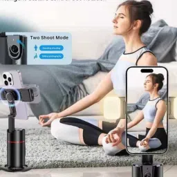 EVAAENTERPRISES P02 STABILIZER GIMBAL (Black Color and 360 Degree Rotation) 2 Axis Gimbal for Mobile, Camera-3