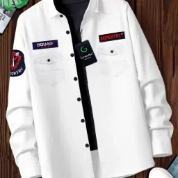 Men Regular Fit Self Design Built-up Collar Casual Shirt-image-63