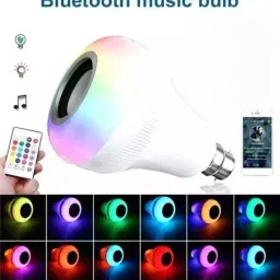 Bxeno LED Smart Light Bulb, Bluetooth 3.0 Speaker Music Bulb RGB Change with 24 Key Smart Bulb image 2