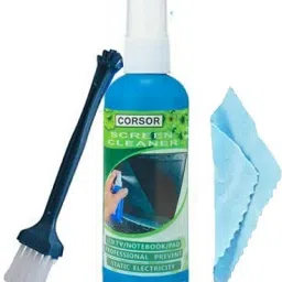 CORSOR Screen Cleaning Kit for PC, Laptops, Monitors, Mobiles, LCD, LED, TV/Professional Quality with Micro Fibre Cloth and Brush for Computers, Laptops, Mobiles-20