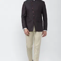 peter england Men Single Breasted - 5 button Solid Suit-picture-39