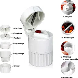 hsbtreads 3 in 1 Function Tablet/Pill Cutter Tablet Cutter 3 In 1 Manual Pill Cutter/Crusher image 5