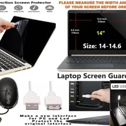 ANJO Keyboard-LEDMouse-Pad-3Hub-Cleaner-OTG2n1-Ext-LED-Skin-14.6iScrn&KeyGuard&Sleeve Combo Set image 5