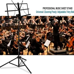 techblaze Adjustable Notation Stand Strong and Lightweight Folding Stand with Clip Holder Notation Stand image 5