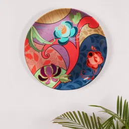 Blue Bone China Pastel Colors Painting Flowers Inspired Home Decor Wall Plate 10 Inch By Kolorobia-picture-26