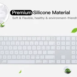 Saco Keyboard Cover Skin for 2024 New Magic Keyboard with Touch ID Numeric Keypad Model A3119 Ultra Thin Keyboard Protector Keyboard Skin image 5