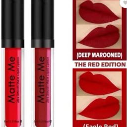 2 Piece Me Liquid Lipstick ,(5ml X 2pcs) (Deep Maroon, Eagle Red-image-7