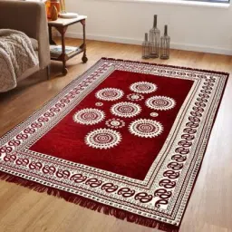 Red, White Cotton Dhurrie-picture-34
