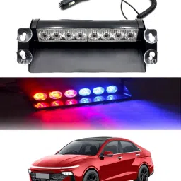 12V/8Led Red & Blue Dash Police Strobe Flash Warning Light For Car/SUV/Jeep-296 Car Fancy Lights-image-71