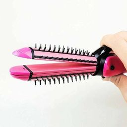 Oneness NHC-8890, 3 in 1 - Hair Straightener, Hair Curler & Hair Crimper NHC8890 3 IN 1 Professional Hair Straightener Crimper Roller For Women HS24 Hair Styler-77