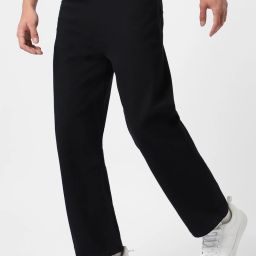 Men Relaxed Fit Mid Rise Black Jeans-image-33