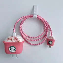 Jape Silicon Protective Case for Apple 20W & 18W iPhone Adapter Charger, Starbucks Cable Protector-58
