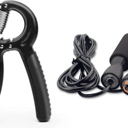 Adjustable Hand Gripper with Skipping Rope Fitness Accessory Kit Kit-image-70