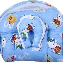 fareto Baby Folding Teddy Print Mattress with Mosquito Net(0-6 Months) standard crib image 4