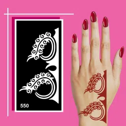 Beats Bloom Mehndi Stencil Stickers For Graceful And Quick Application-image-66