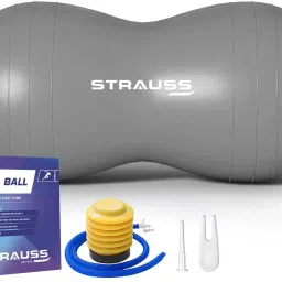 Anti Burst Gym Ball Peanut Shape | Exercise Ball For Kids, 95X45 Cm (Grey) Gym Ball-image-55