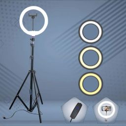 SHINEON 10 “ LED ring light with 7 ft tripod stand for reels, facebook, Instagram. Ring Flash-image-58