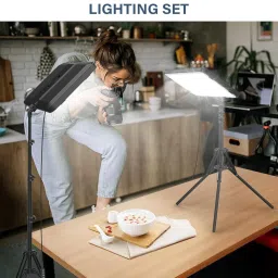 DawnRays 19 inch LED Panel Camera Light 3 Colors Dimmable Studio Vlog Camera Light Flash image 5