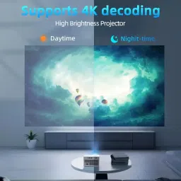 Omex 4K Decoding Android Wifi6 BT 5.1 Short Throw 6D Keystone Dolby Dual Wi-Fi (15 lm) Portable Projector image 5