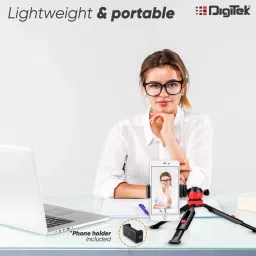 DIGITEK DTR 200 MT Portable & Flexible Mini Tripod | With 360 Degree Ball Head | For Smart Phones | Compact Cameras | GoPro | Maximum Operating Height: 7.87 Inch| Maximum Load Upto: 1 kgs (Black/Red) (DTR 2OO MT) Tripod image 5