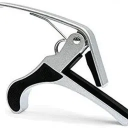 One Handed Trigger Guitar Metal Capo Quick Change For Ukulele, Electric And Acoustic Guitars, Color Silver Clutch Guitar Capo-26