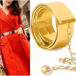 Women Casual, Evening, Formal, Party Gold Synthetic Belt-image-29