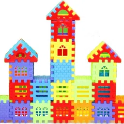 house of common DIY 148 + Pcs Medium Size Interlocking House Building Block Game Toy for Kids image 5