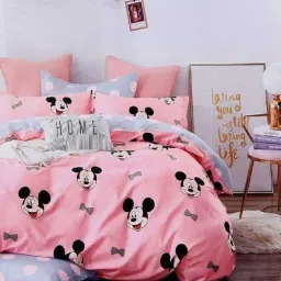 240 TC Cotton Queen Cartoon Flat Bedsheet-image-87