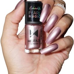 Aphrodite Pearl Magic Pink Glam Long Lasting Nail Polish With Chip Resistant Properties, Cruelty Free, Paraben Free & Vegan Formula (Pink Undertone) Pink Undertone-image-4
