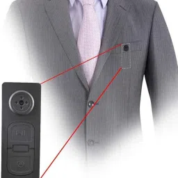 PERAMISYM FULL HD Button Spy Camera device in black colour and plastic body Audio and Spy Camera-17