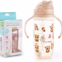Bubble Baby Sipper Bottle 300 ml|10 fl oz|Anti Spill Sippy Cup with Soft Silicone Straw-27