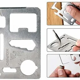 hetkrishi 11 in 1 Multi Function Credit Card Style Survival Tool Kit Cam image 3