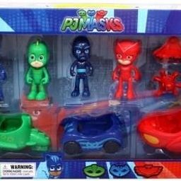 PJ Masks Figure Cat Boy Owlette Gekko Night Ninja & 3 Vehicle Toys For Kids-18