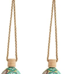 Mahak Mogra (Jasmine) Car Air Freshener, Hanging Perfume Bottle Scent Diffuser for Cars, Natural Floral Fragrance Oil - Lasts 65 days, 15ml x 2 bottles, Non Toxic, Non Alcoholic, Long and Short drive, Pleasant scent, Mood Lifter, Freshness, Sweet, Floral, Rich, Sensual, Intoxicating, Driver’s Favourite, Made In India Car Freshener Diffuser-11