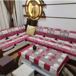 Polycotton Floral 3+1+1 Seater Sofa Cover-image-43